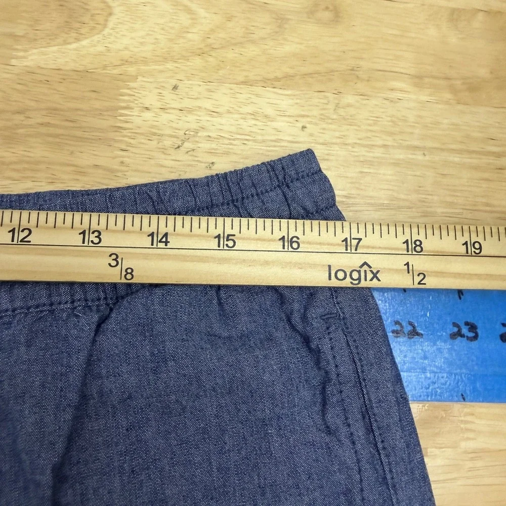 J.Crew Jogger CHAMBRAY Blue Pants Mens 32x30 Cotton Stretch Elastic Waist Casual